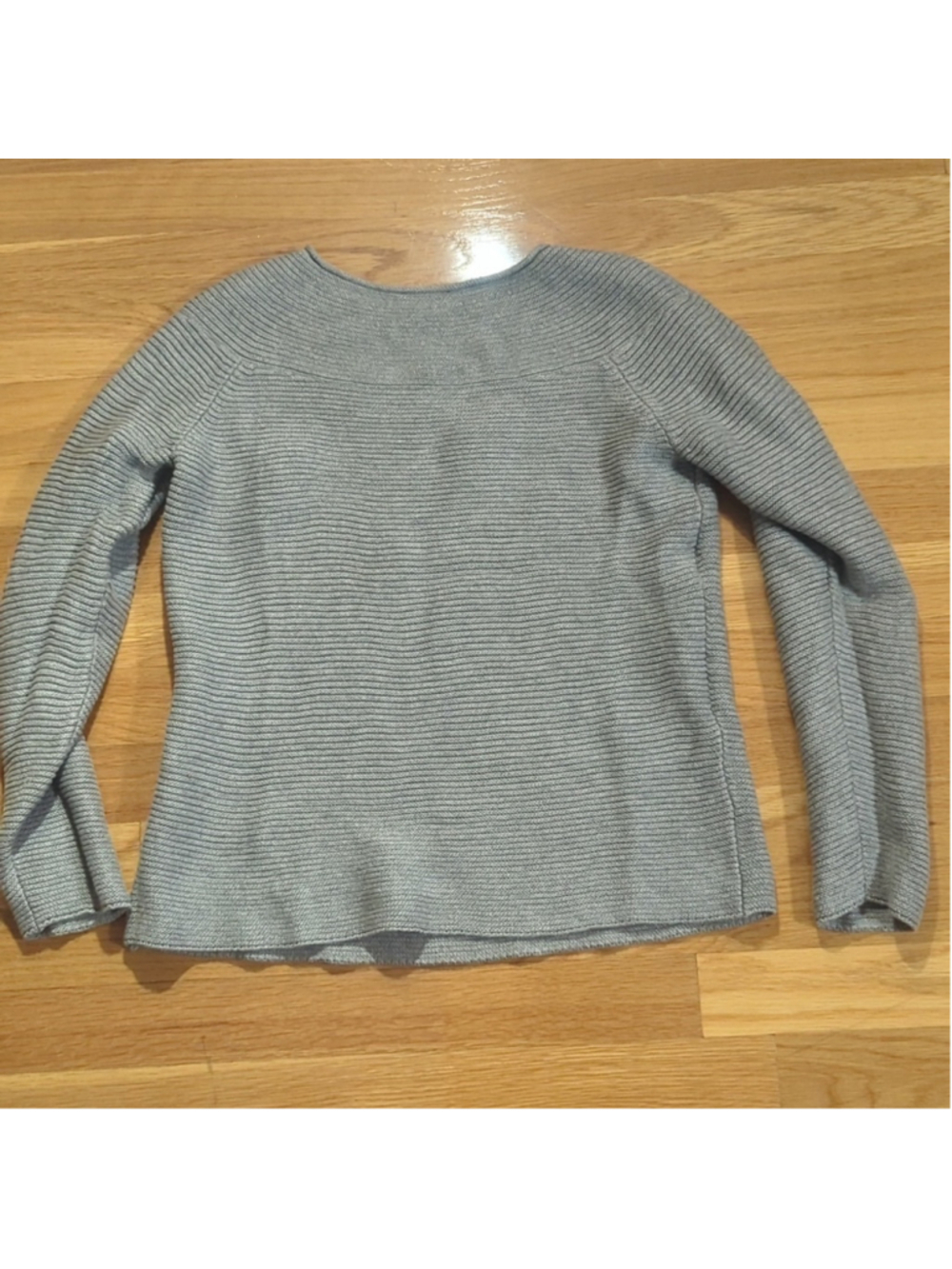Talbots Petites Grey Ribbed Sweater Small - Picture 3 of 11